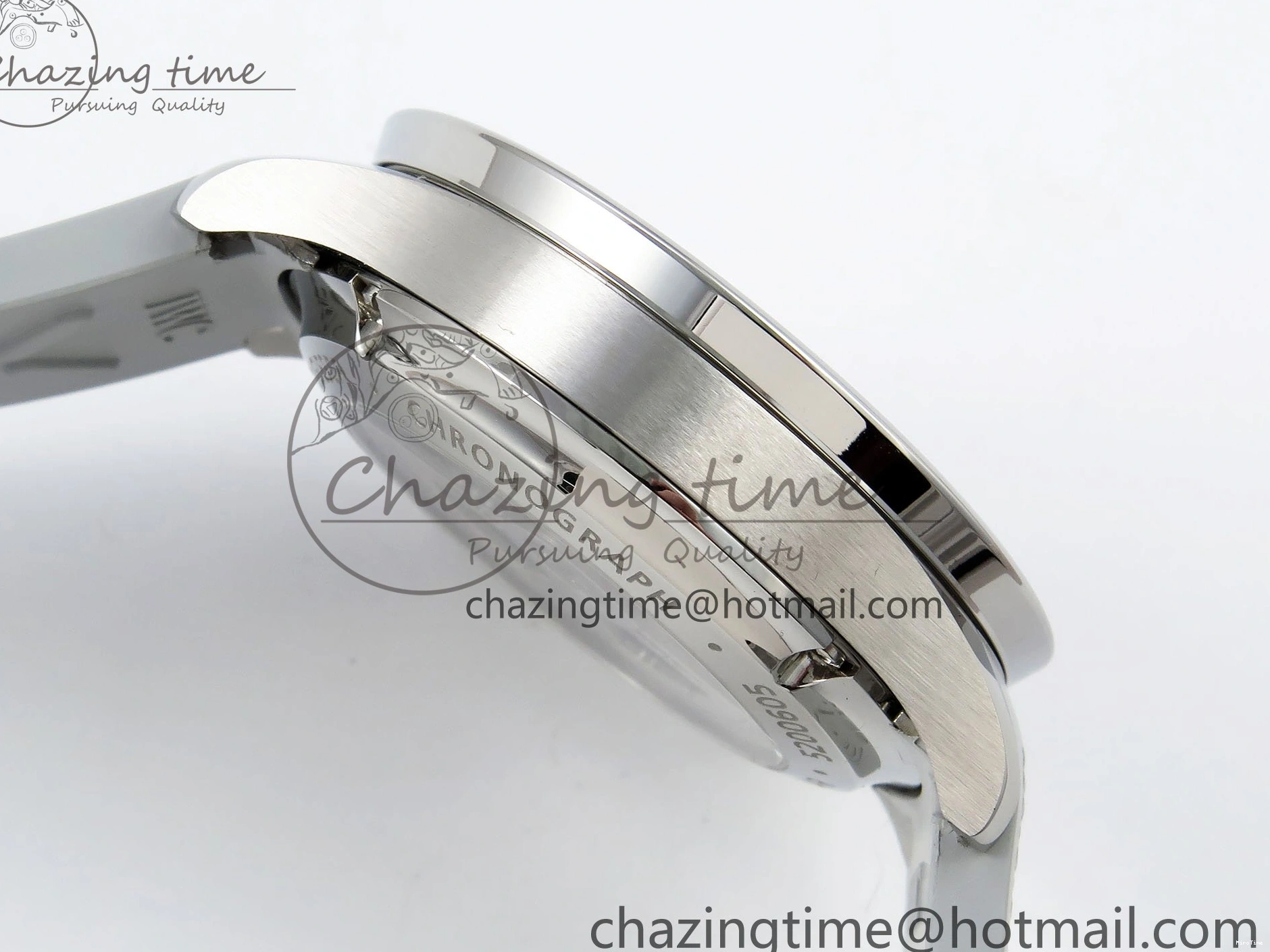 MIROTIME 0502 Portuguese Chrono IW3716 Z+F 1:1 Best Edition White Dial on Gray Rubber Strap A WrinkleFree 7014